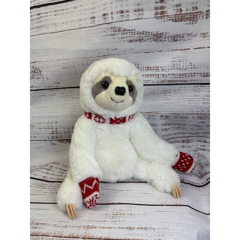 Douglas Mittens The Snow Sloth Plush Papersource Exclusive Winter NWT Scarf
